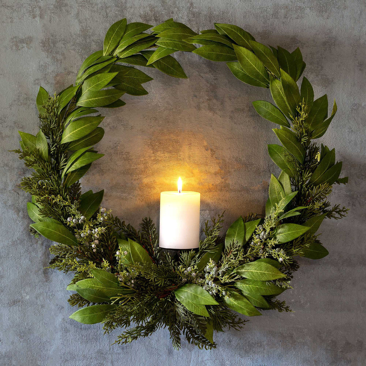 Wreath with Candle Plate