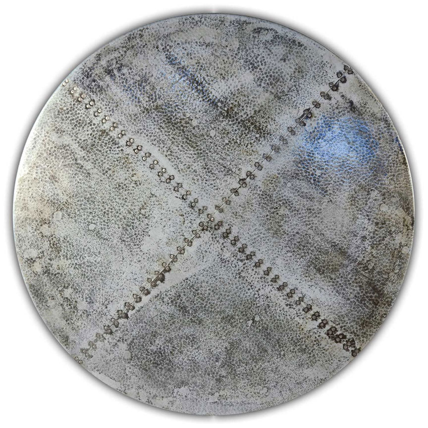 Zinc Table Tops - Round-Iron Accents