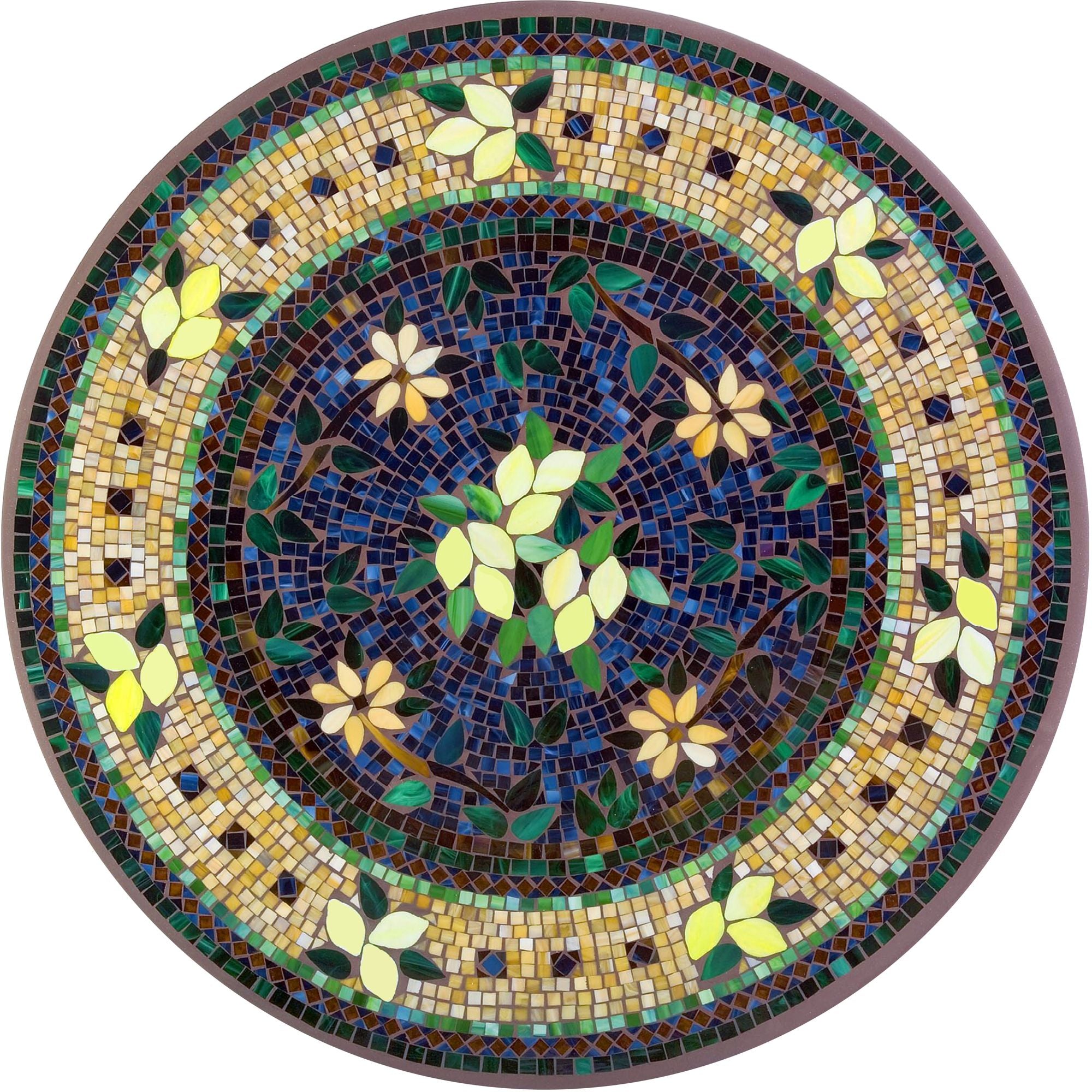 Tuscan Lemons Mosaic Table Tops-Iron Accents
