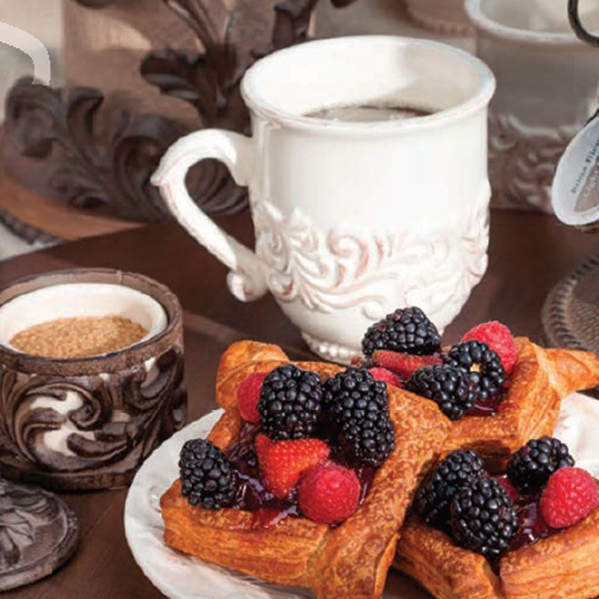 Acanthus Cup w/ Lid-Iron Accents