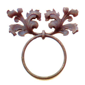 Acanthus Towel Ring-Iron Accents