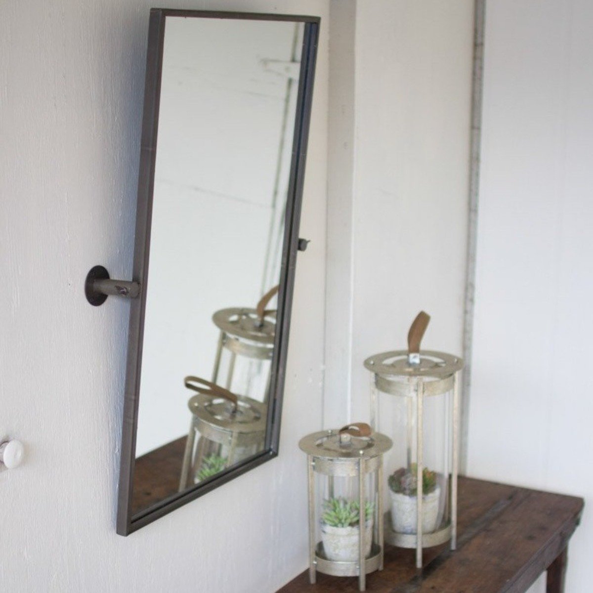 Adjustable Wall Mirror-Wall | Iron Accents