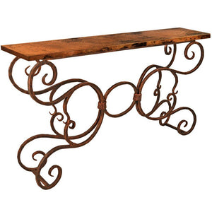 Alexander Console Table / Base -60x14-Iron Accents