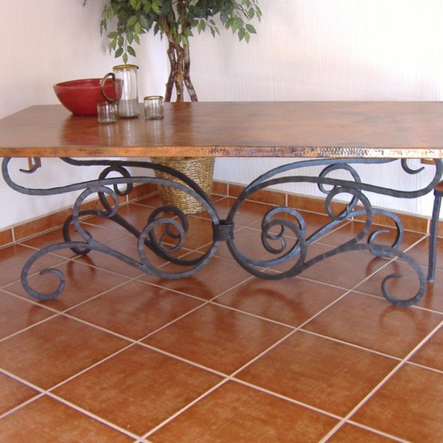 Alexander Dining Table / Base -84x42-Iron Accents