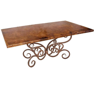 Alexander Dining Table / Base -72" Tops-Iron Accents
