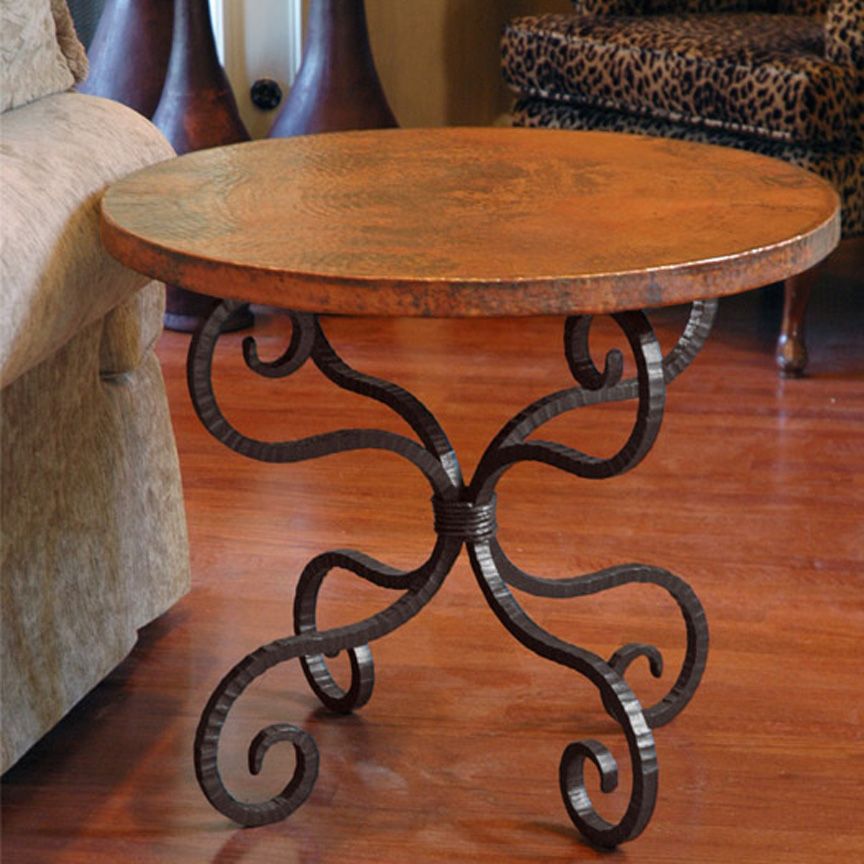 Alexander End Table / Base -30"-Iron Accents