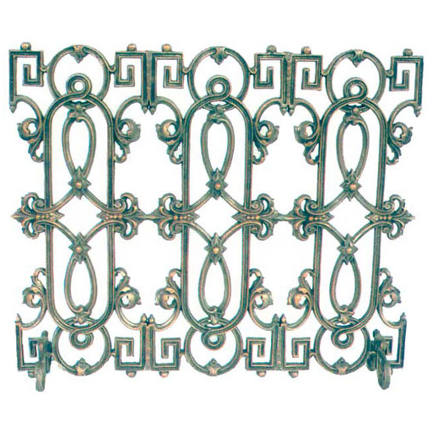 Alsace French Fireplace Screen-Iron Accents