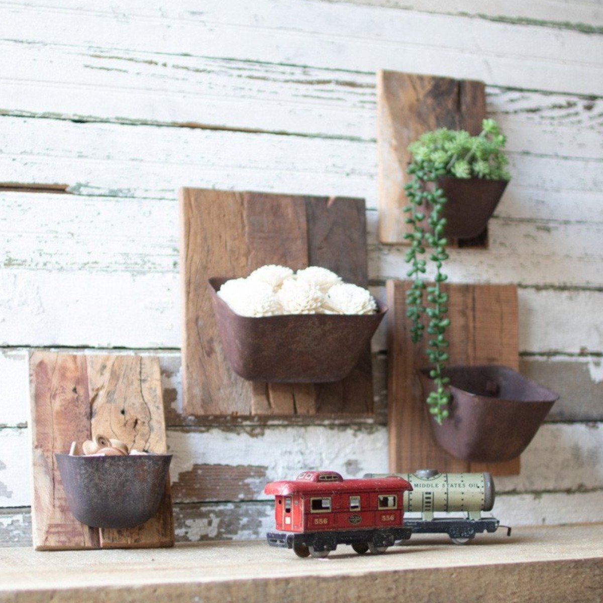 Antique Bucket Planters-Garden | Iron Accents