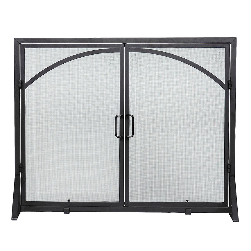 Arch Design Flat Door Screen-Iron Accents