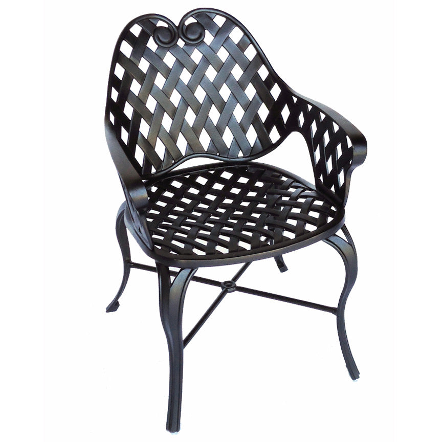 Arch Weave Chair (Set-2)-Iron Accents
