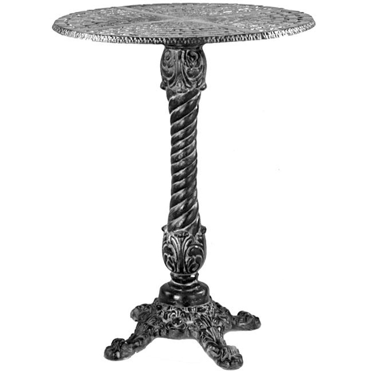 Basketweave Bar Table-Iron Accents