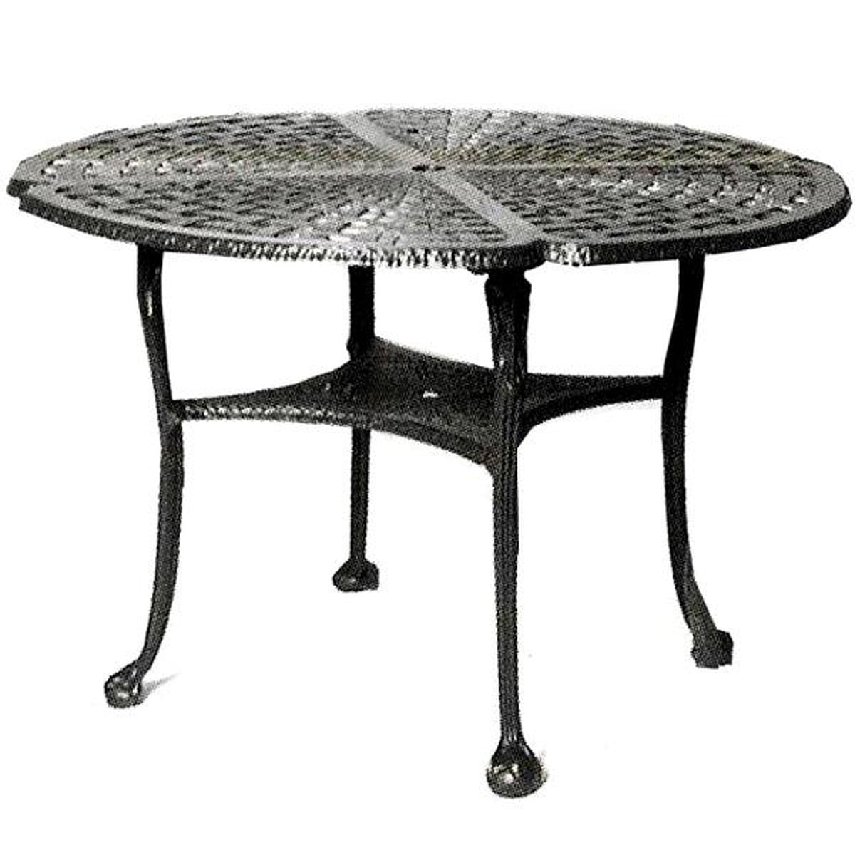 Basketweave Dining Table-Iron Accents