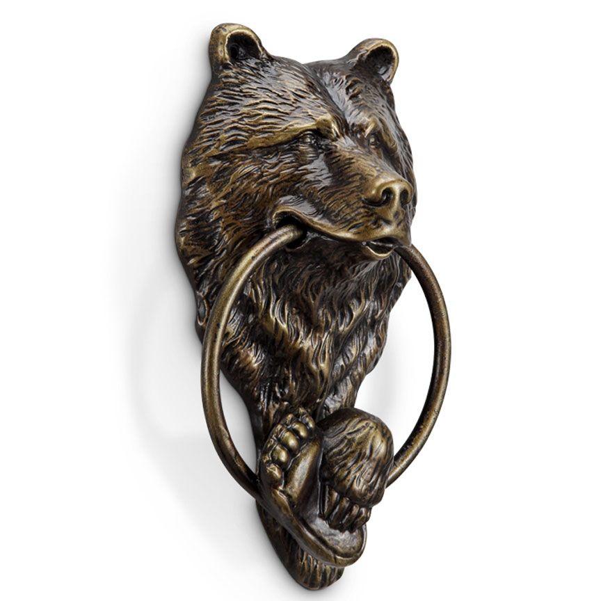 Bear Head Door Knocker-Garden | Iron Accents
