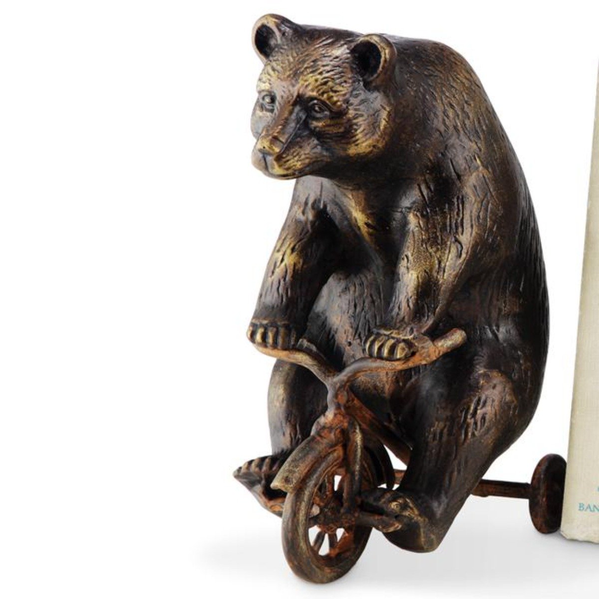 Bear on Trike Paperweight-Decor | Iron Accents