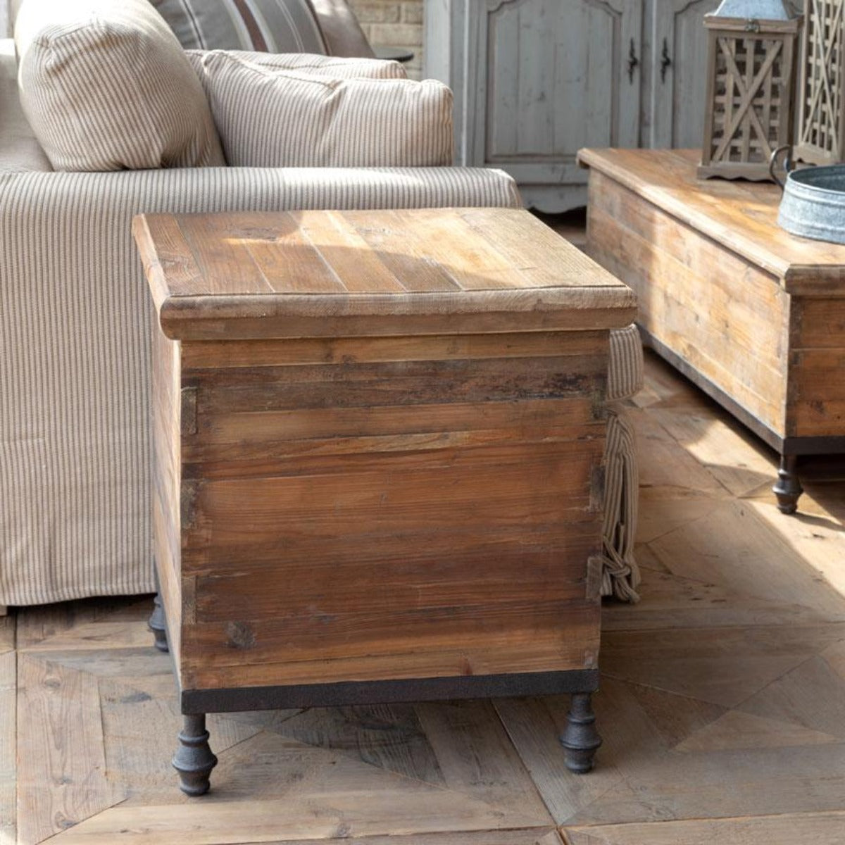 Bee-Box End Table-Iron Accents
