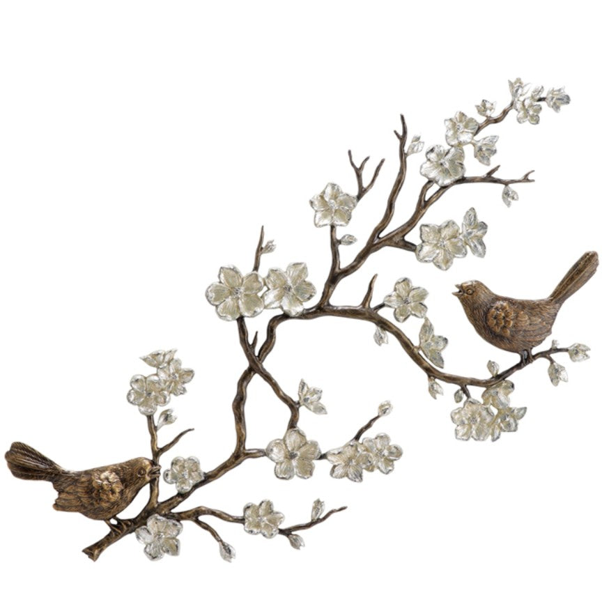 Cherry Blossom Wall Plaque-Iron Accents