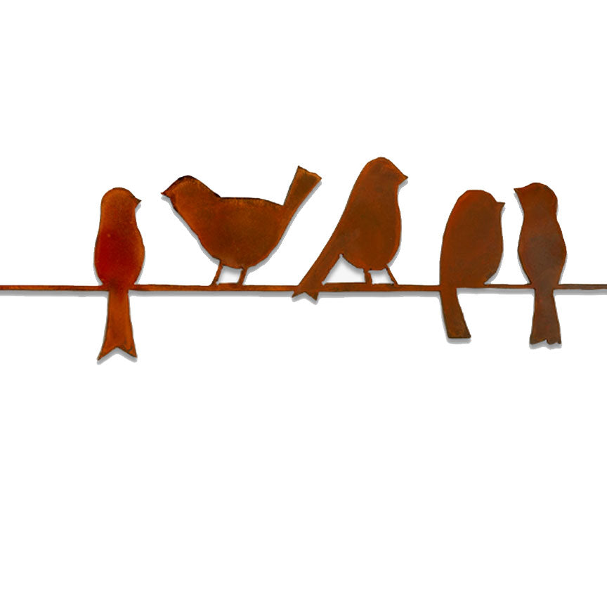 Birds on a Wire Metal Wall Art-Iron Accents