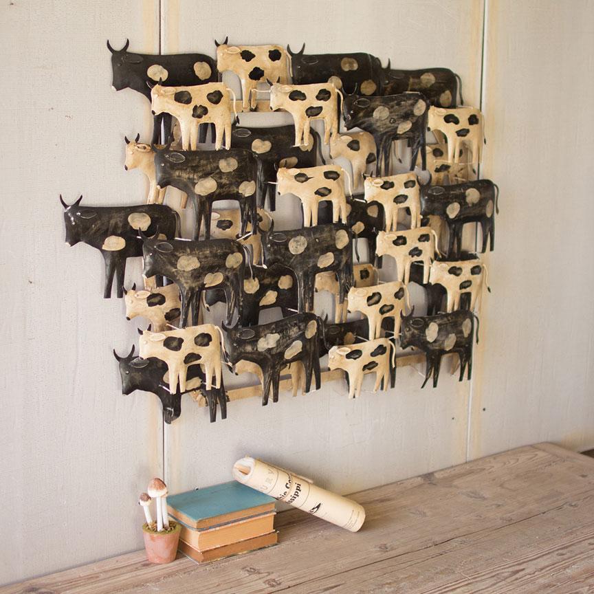 Black & White Cow Collage-Discontinued | Iron Accents