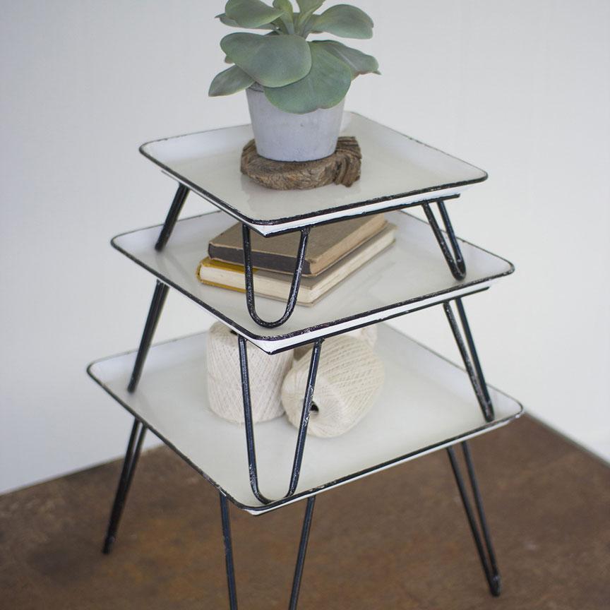 Black & White Trays (Set-3)-Discontinued | Iron Accents