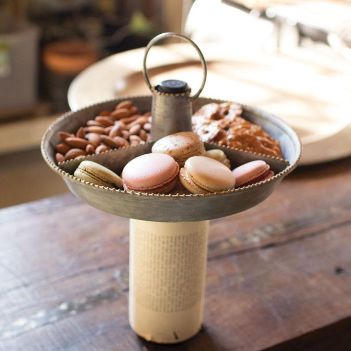 Bottle Topper Zinc Server-Tableware | Iron Accents