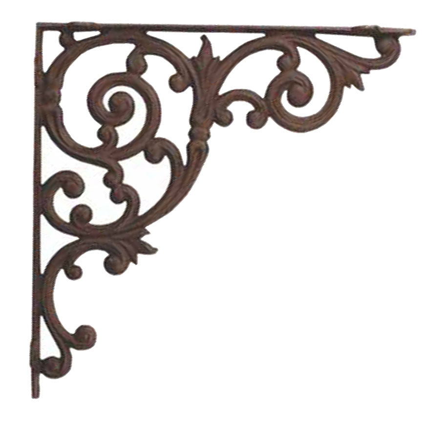 Swirl Iron Corner Bracket-Iron Accents