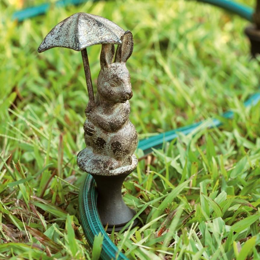 Bunny Umbrella Hose Guard-Garden | Iron Accents