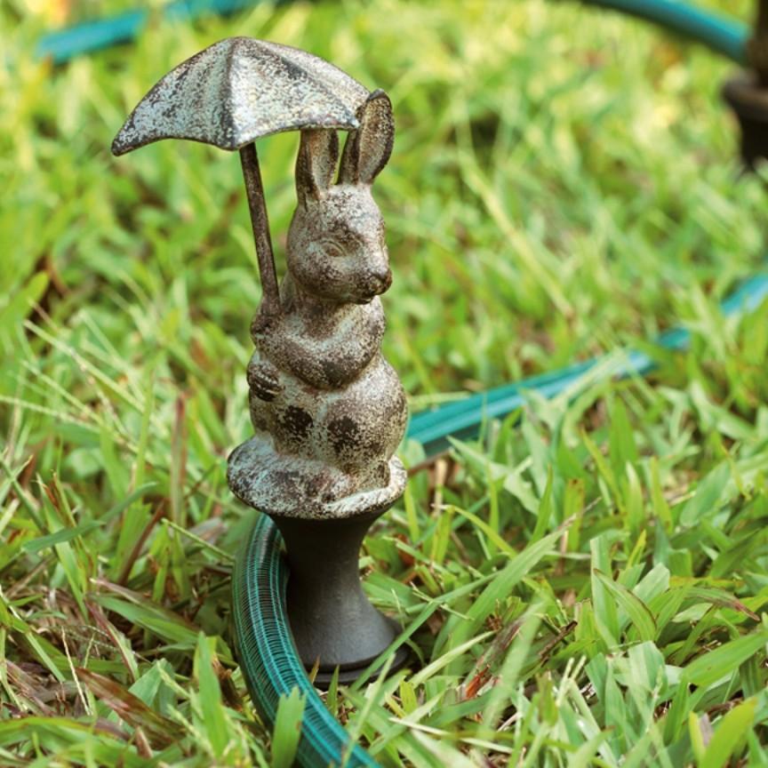 Bunny Umbrella Hose Guard-Garden | Iron Accents