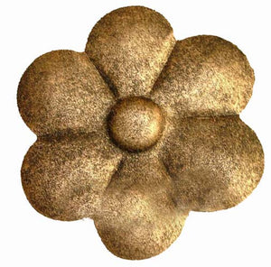 Burnished Gold Ceiling Medallion-Iron Accents