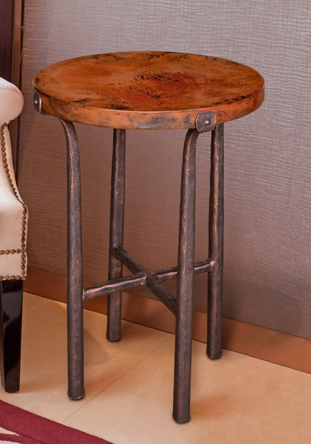 Cameron Accent Table / Base -18"-Iron Accents