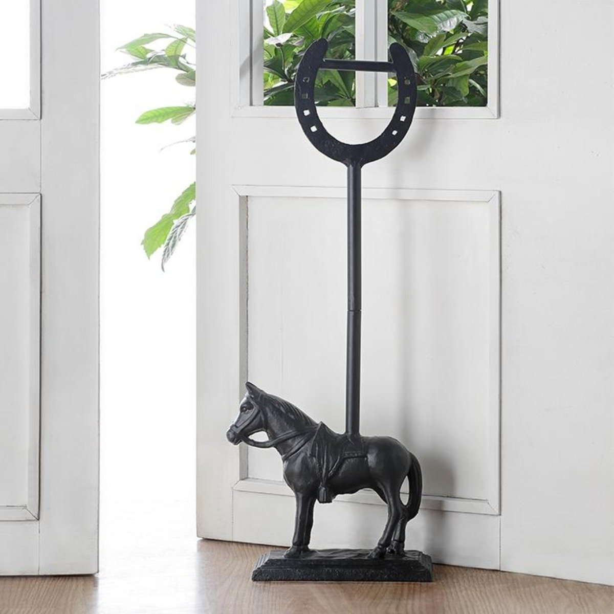 Cast Iron Horse Door Porter-Decor | Iron Accents