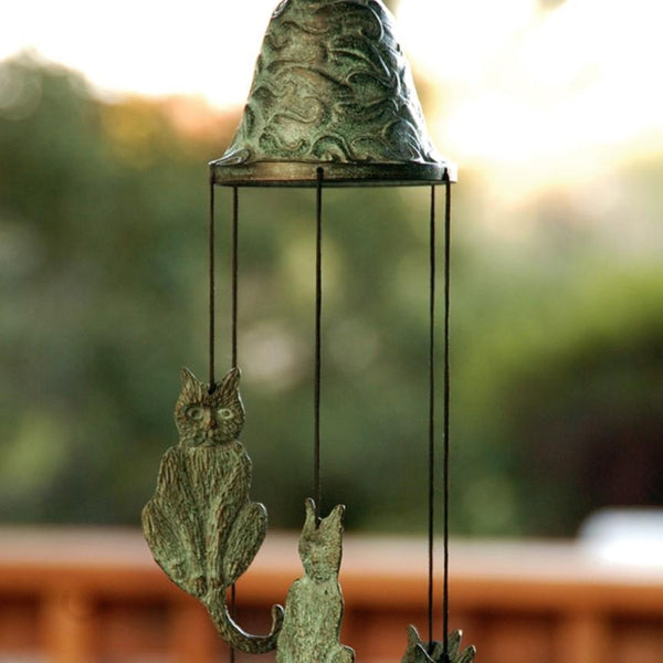 Cat Wind Chime - Iron Accents