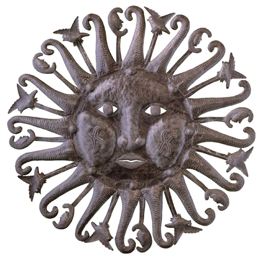 Celestial Sun Plaque-Iron Accents