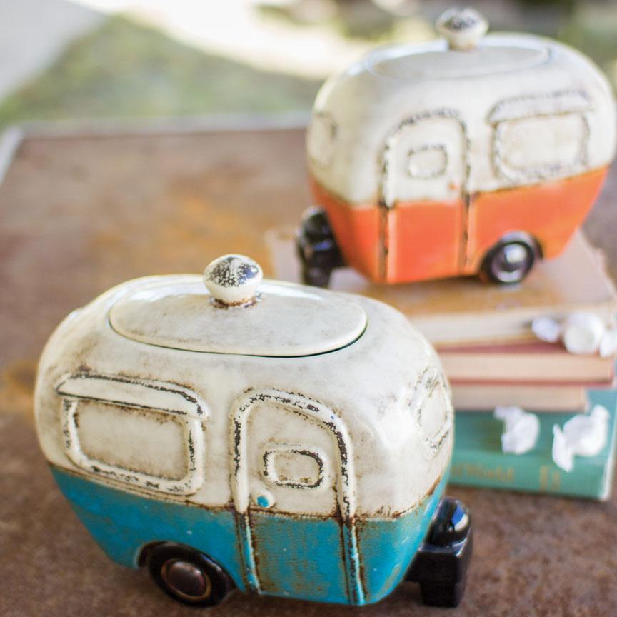 Ceramic Camper Canisters (Set-2)-Discontinued | Iron Accents