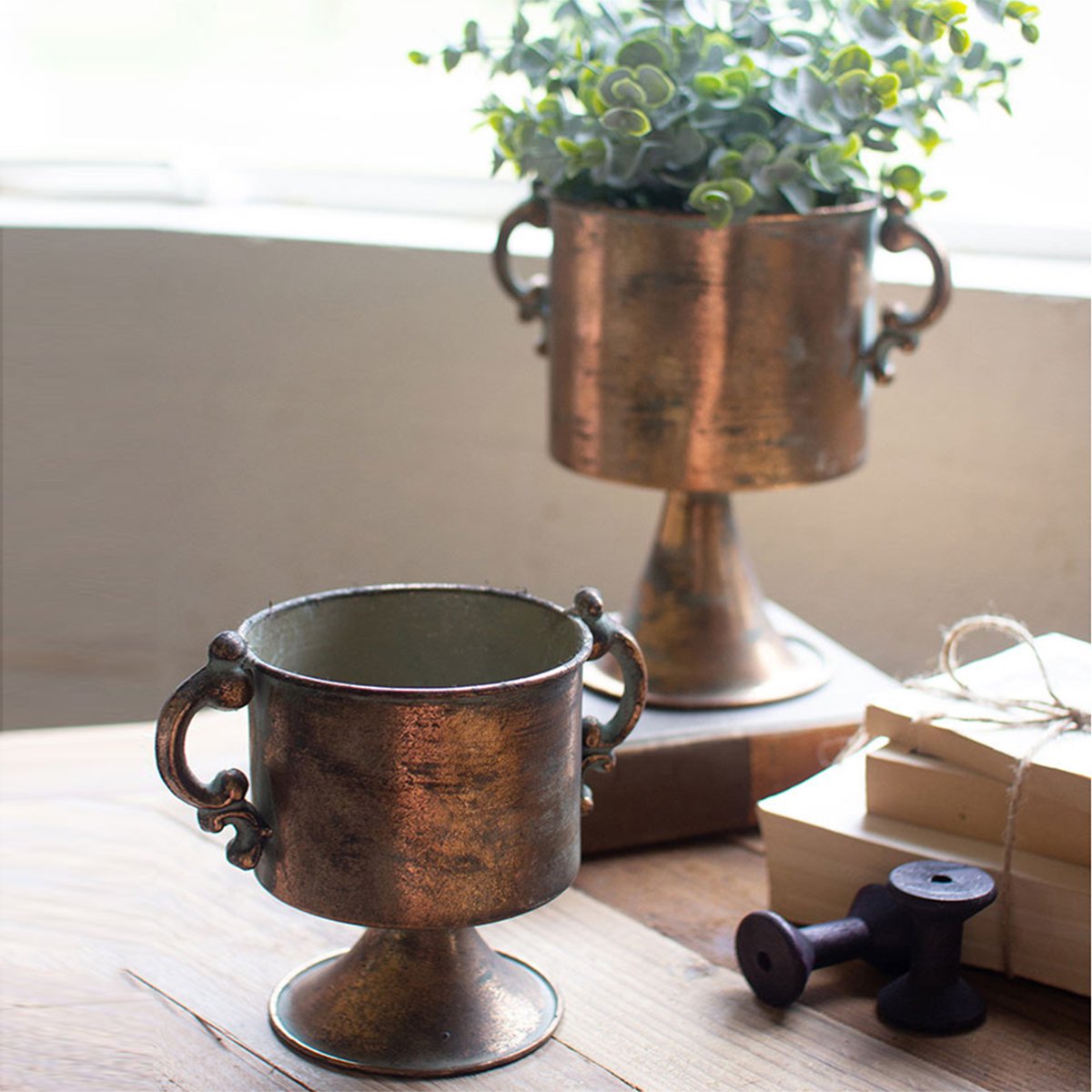 Cornish House Planters (Set-2)-Garden | Iron Accents