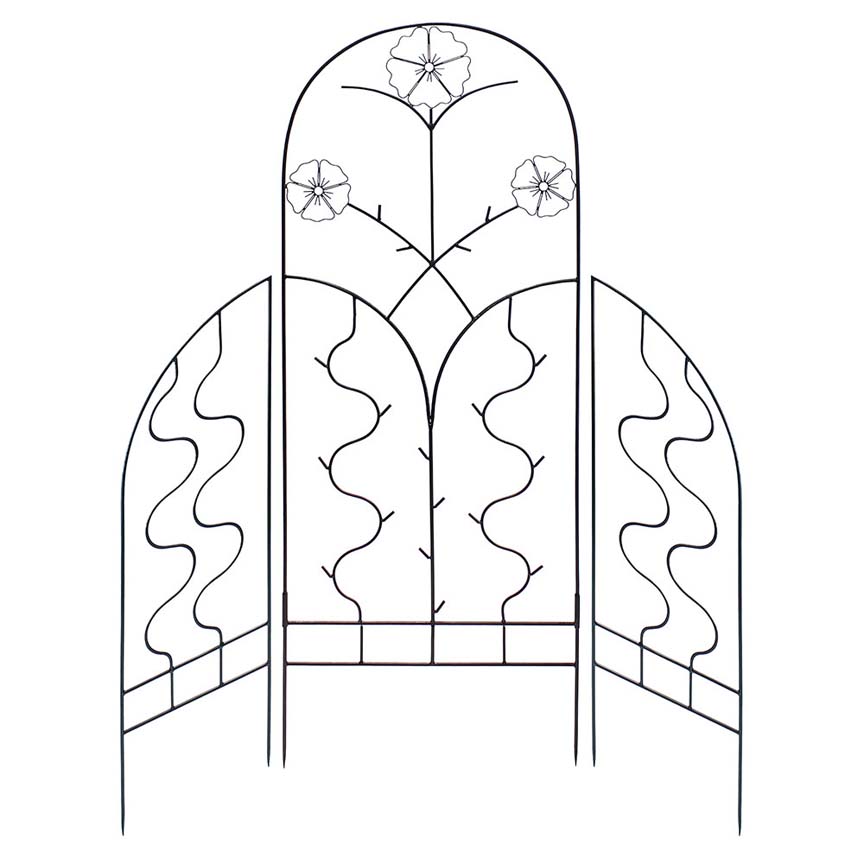Cottage Garden Trellis Set-Iron Accents