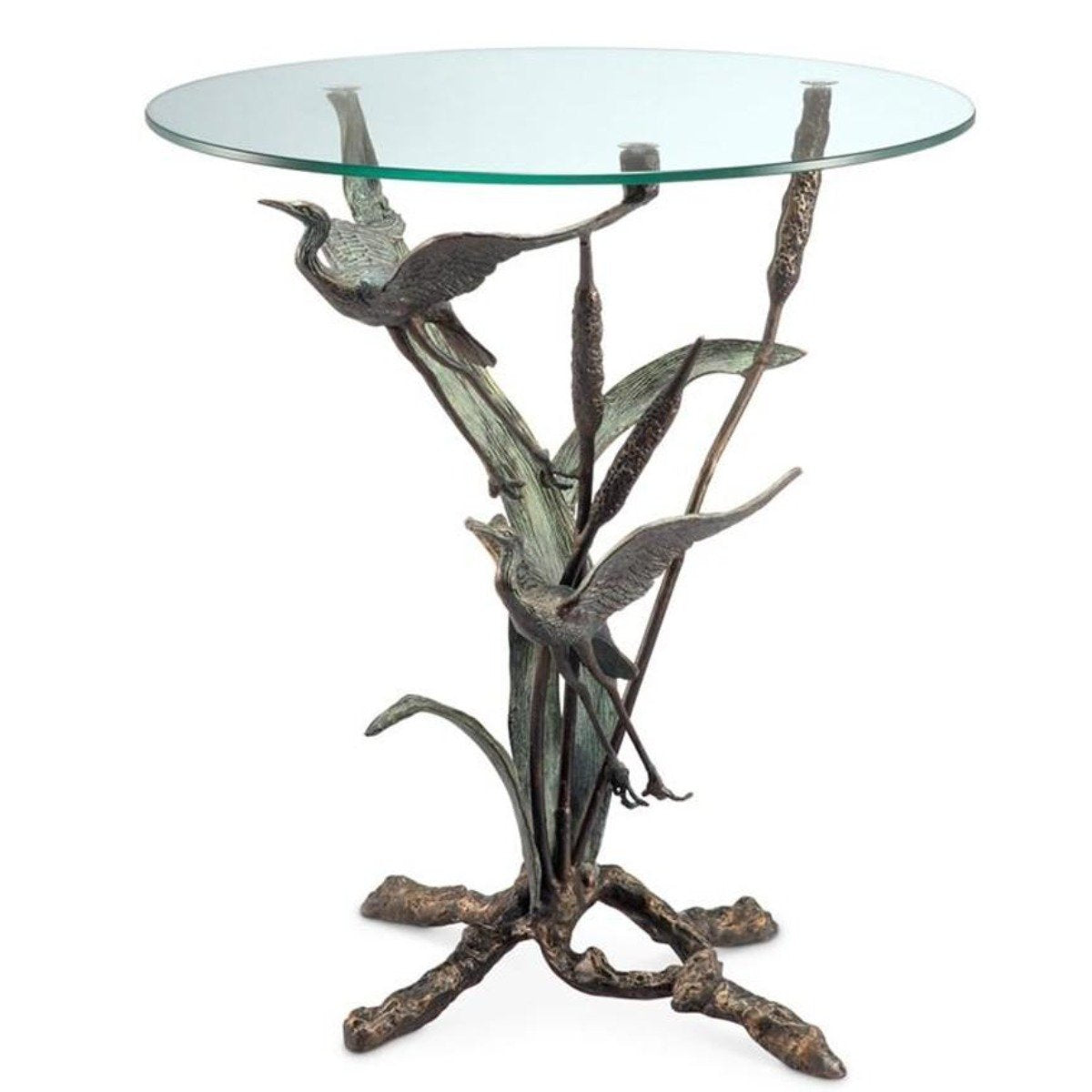 Crane in Flight End Table-Decor | Iron Accents