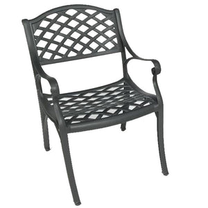 Crossweave Arm Chair (Set-2)-Iron Accents