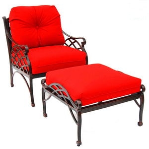 Crossweave Deep Seat Chair-Iron Accents