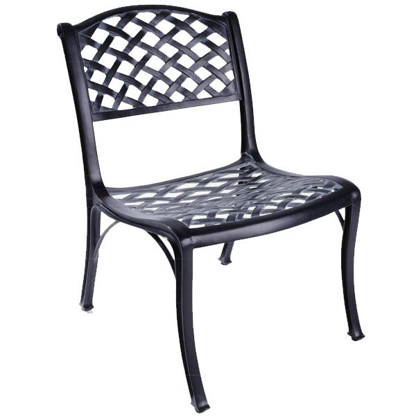 Crossweave Patio Chair (Set-2)-Iron Accents