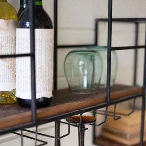 Cubed Wine Cabinet-Decor | Iron Accents