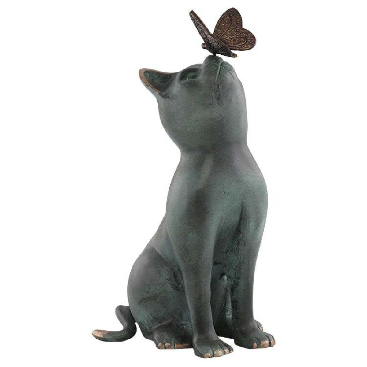 Curious Kitten Garden Sculpture-Garden | Iron Accents