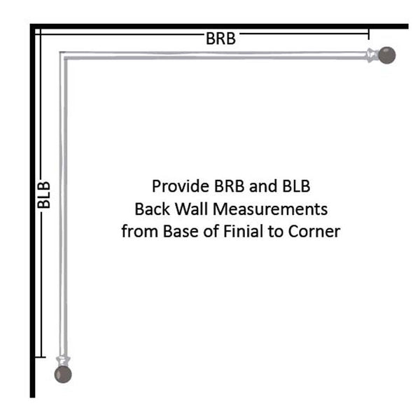 Custom Corner Drapery Rod Iron Accents