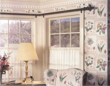 Custom Corner Drapery Rod-Hardware | Iron Accents