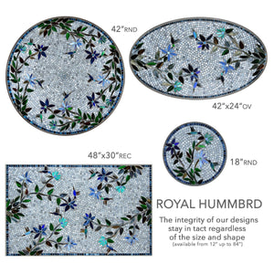 Royal Hummingbird Mosaic Table Tops-Iron Accents