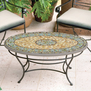 Malibu Mosaic Coffee Table - Oval