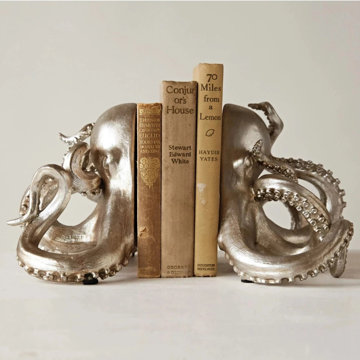 Octopus Bookends (Set-2)-Iron Accents
