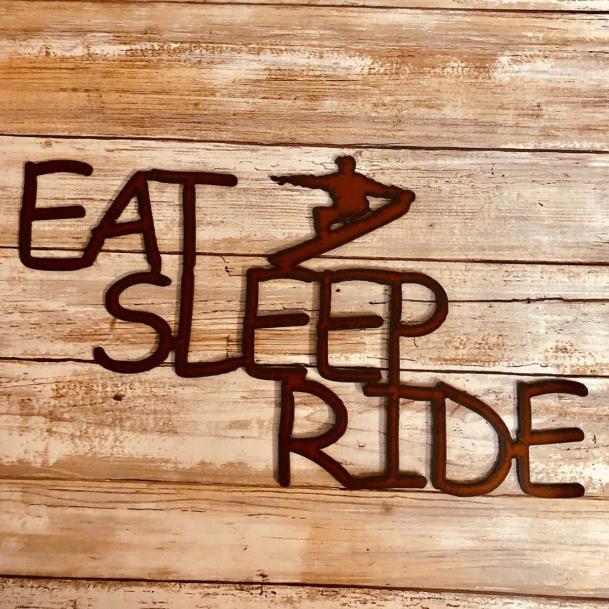 Eat Sleep Ride Snowboarder - Metal Sign