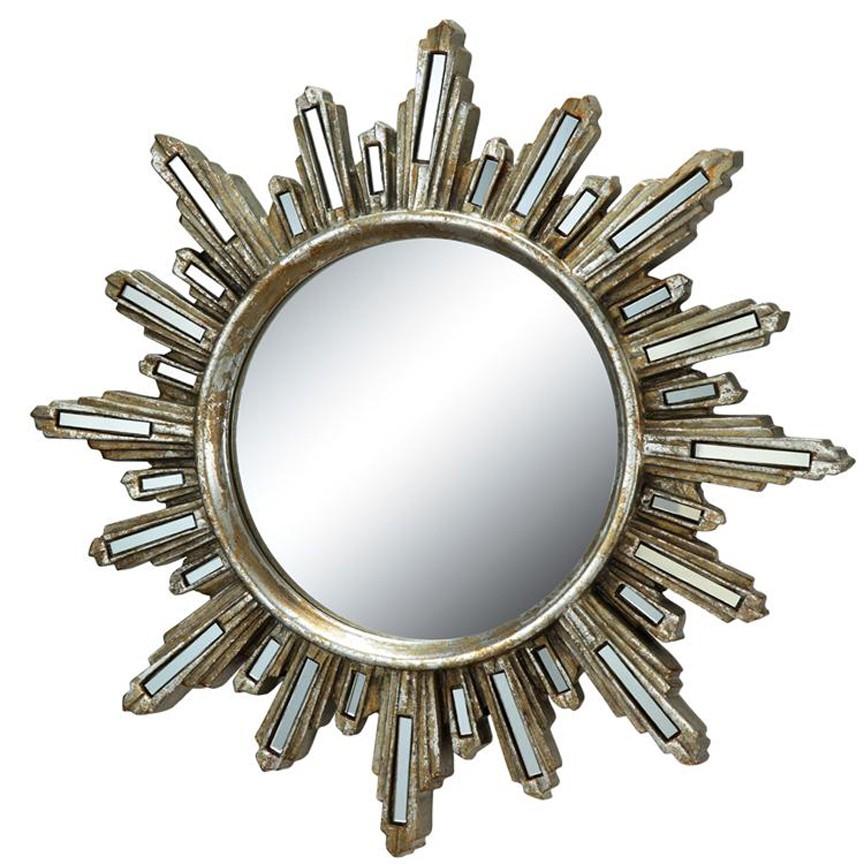Deco Radiance Wall Mirror-Wall | Iron Accents