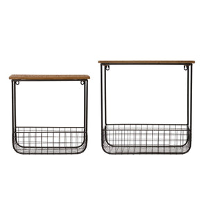 Wire Wall Shelves w/ Baskets