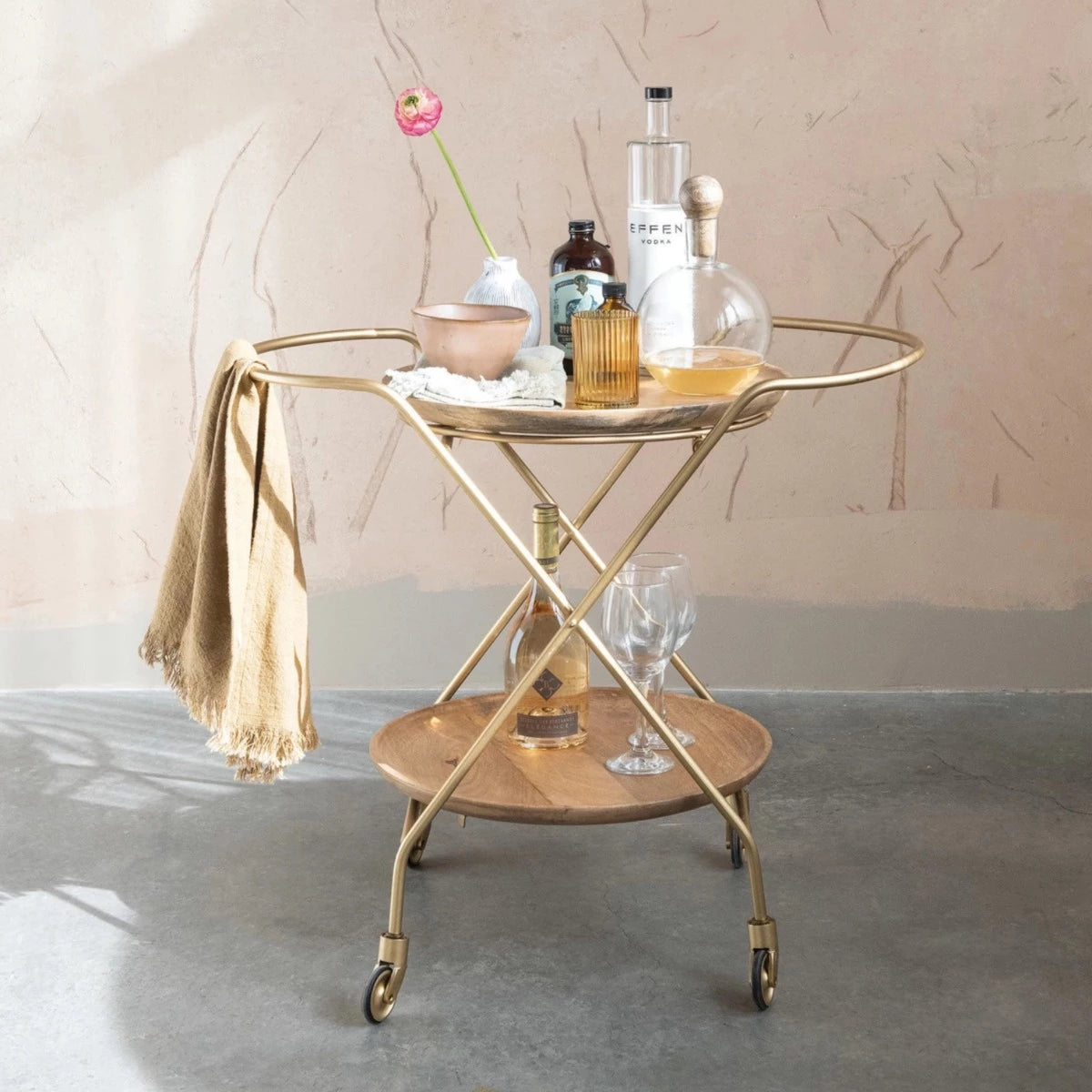 Two Tier Bar Cart